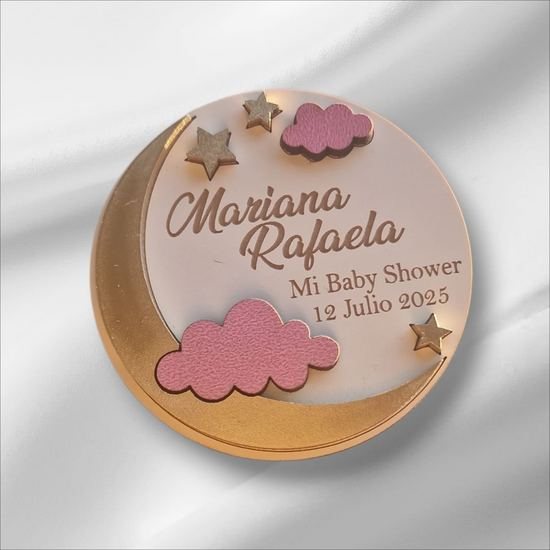 Imán Multicapa Modelo Luna, Nubes & Estrellas (7 cm)