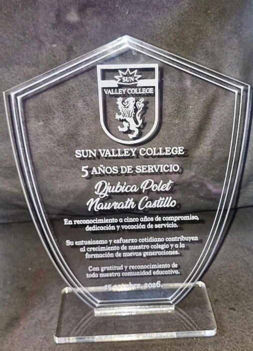 Galvano Acrílico 20 cm