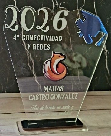 Galvano de Graduación con Birrete Espejo y Base Doble