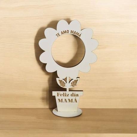 Flor Maceta Porta Bon o Bon Grabada (12x7 cm)