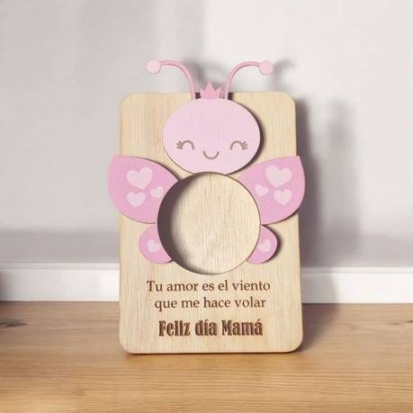 Imanes Portafoto para Mamá con Apliques (12x8 cm)