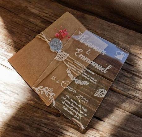 Parte de Matrimonio en Acrílico Grabado
