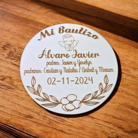 Imanes Redondos en Madera (7 cm)